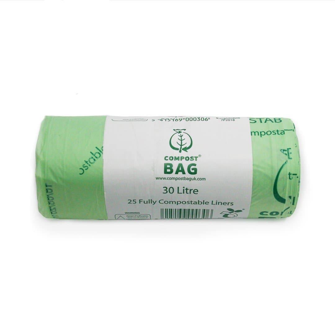 Biodegradable Compostable Bin Liners - 30l - 25 Bags