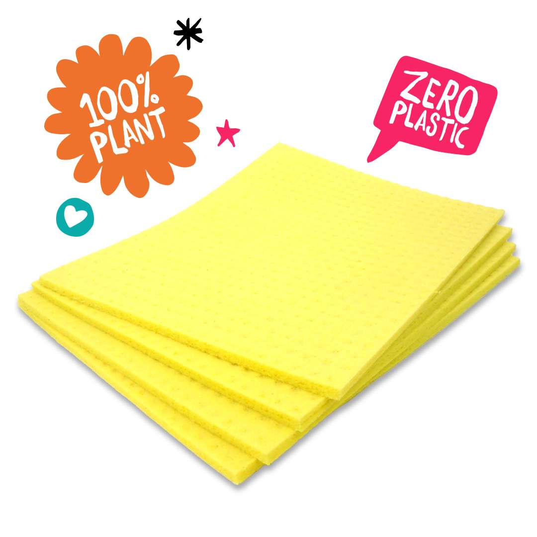 Compostable Sponge Cleaning Cloths (4 Pack)